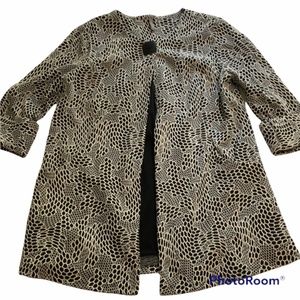 Last Tango Black &Cream Print Loosely Structured Jacket